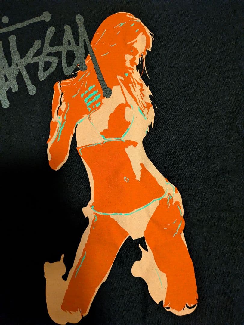 STUSSY NEXUSVII ガール Tシャツ NEXUS7 黒 L