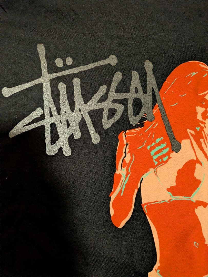 STUSSY NEXUSVII ガール Tシャツ NEXUS7 黒 L