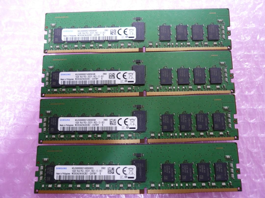 DDR4 16GBx4枚 合計64GB 2933Y ECCレジスタードDIMM