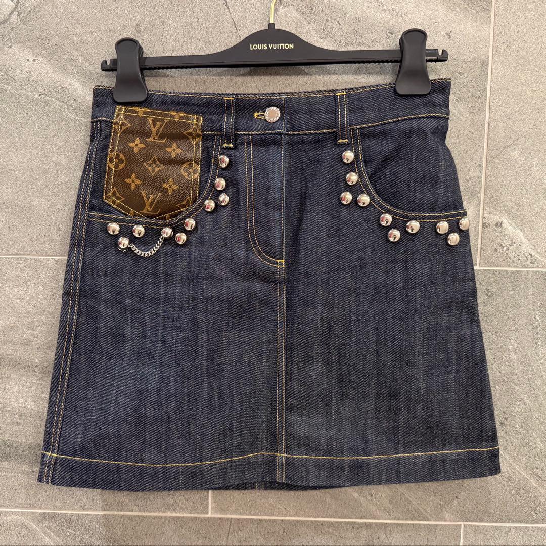 LOUIS VUITTON ルイヴィトン モノグラム デニム スカート