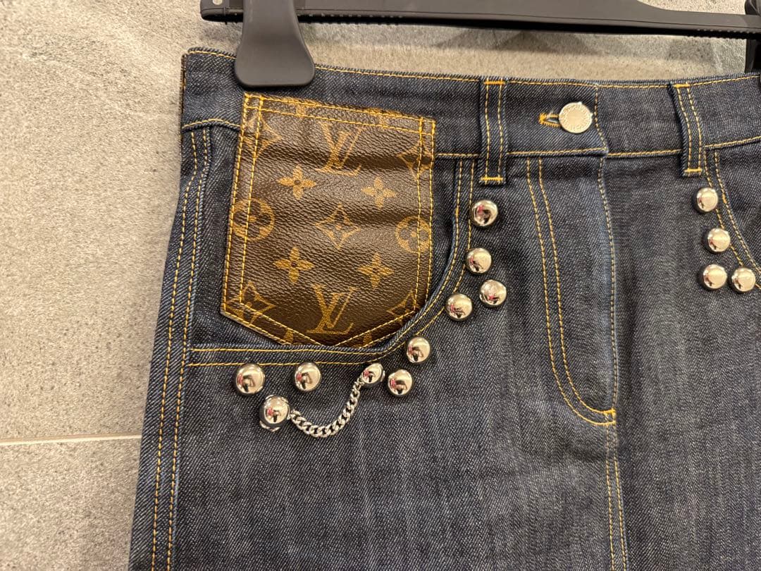 LOUIS VUITTON ルイヴィトン モノグラム デニム スカート