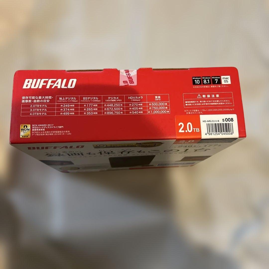BUFFALO HD-NRLC2.0-B 2TB 外付けハードディスク
