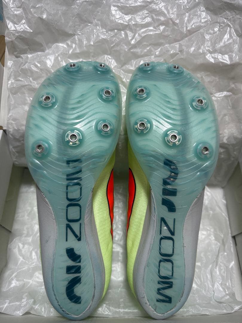 Nike Zoom スパイクシューズ ライムグリーン/オレンジ 28.0cm
