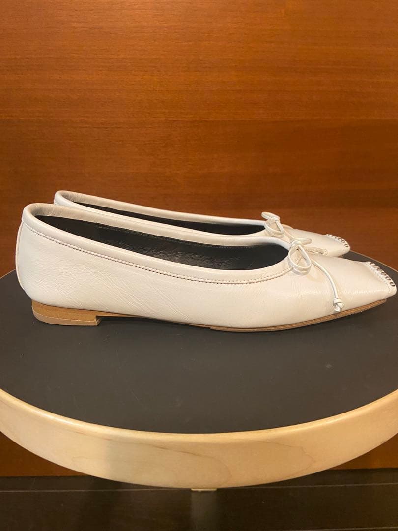 美品 CHEMBUR チェンバー スクエアバレエシューズスタッズ