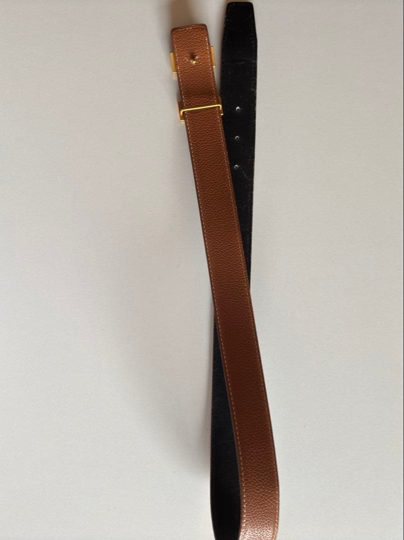 HERMES エルメス　ベルト　本革　リバーシブル　サイズ80