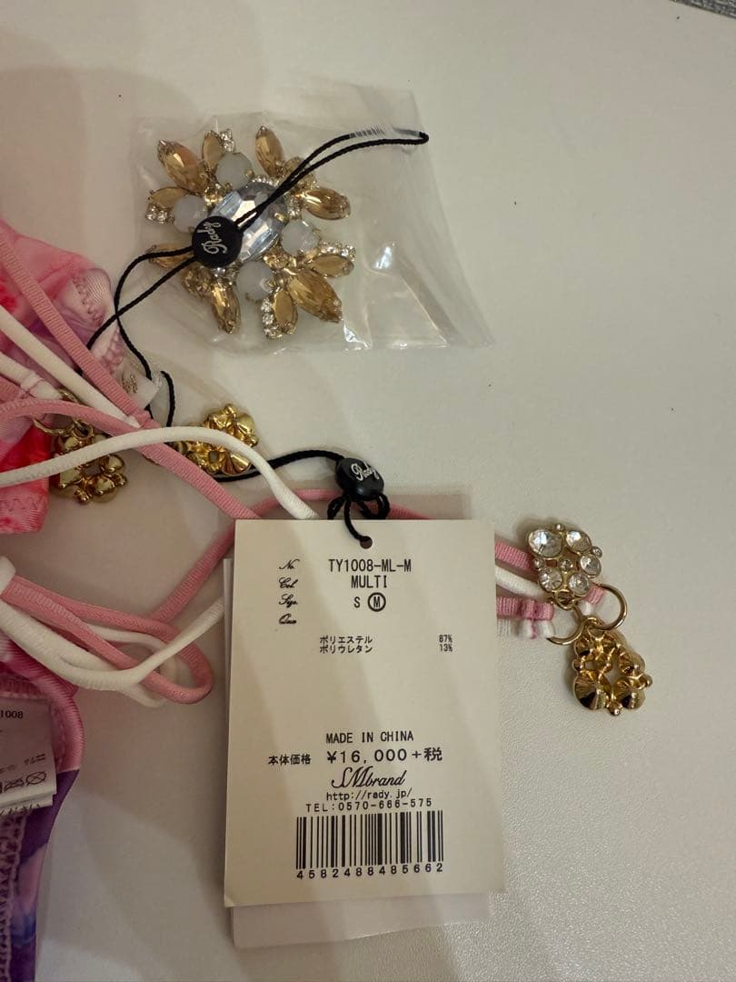 Rady トロピカルピンクビジュークロスバンドゥビキニ 水着