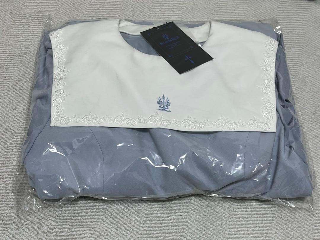 モワティエ 修道女 ミニワンピース blue gray 9号　バッグセット