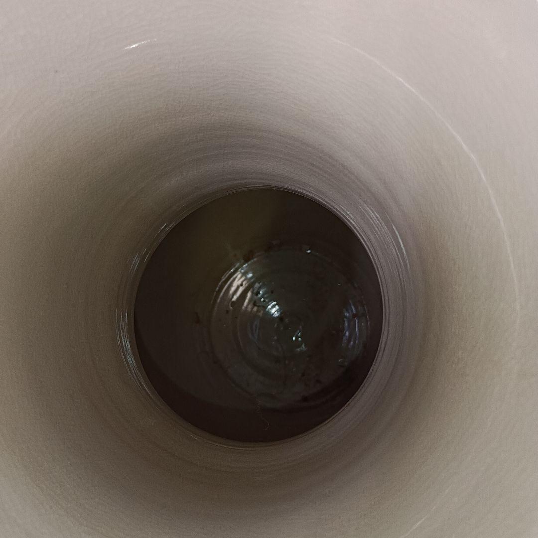 九谷焼　角福　花瓶　花器　耳付き　花鳥　獅子