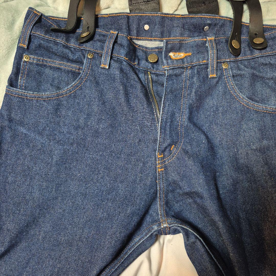 ひ*ろ様 PRISON BLUES プリズンブルース サスペンダーボタン デニム