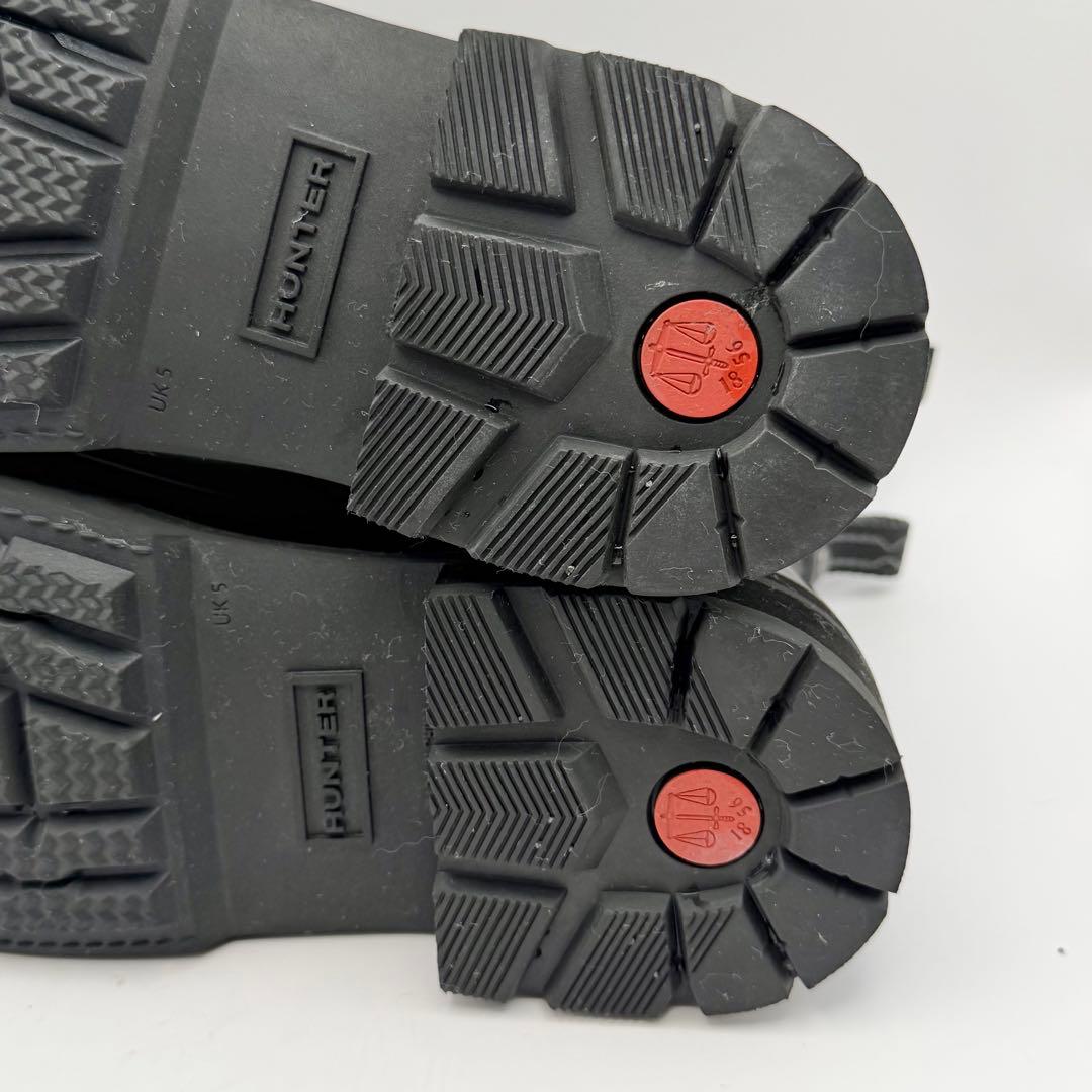 【美品】HUNTER ハンター　リファインド スティッチ ローファーブーツ　24