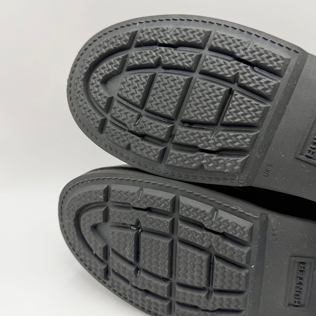 【美品】HUNTER ハンター　リファインド スティッチ ローファーブーツ　24