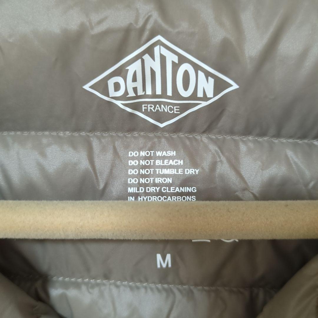 ★美品★DANTON ノーカラーインナーダウン ジャケット　サイズ　M