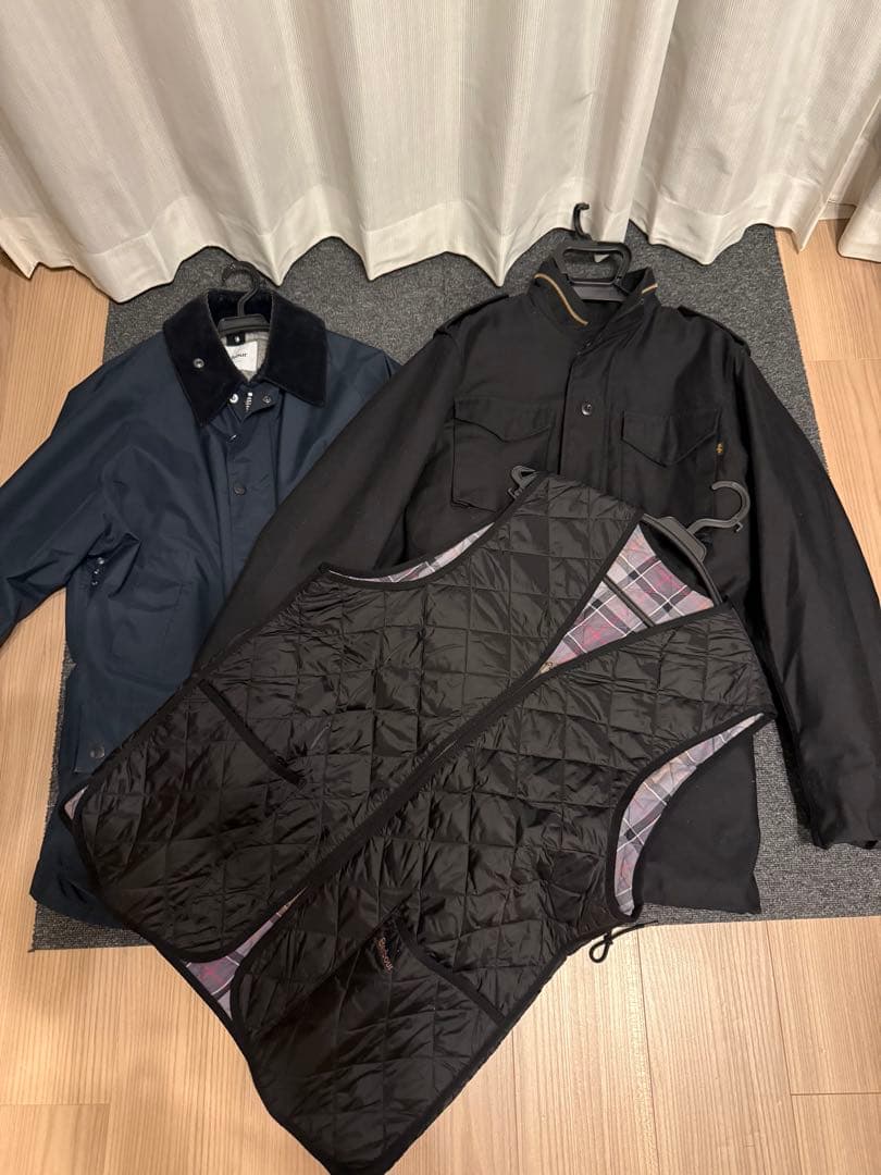 カ*ル様 babour ナイロン ジャケット　ベスト　alfa m65 3点セッ