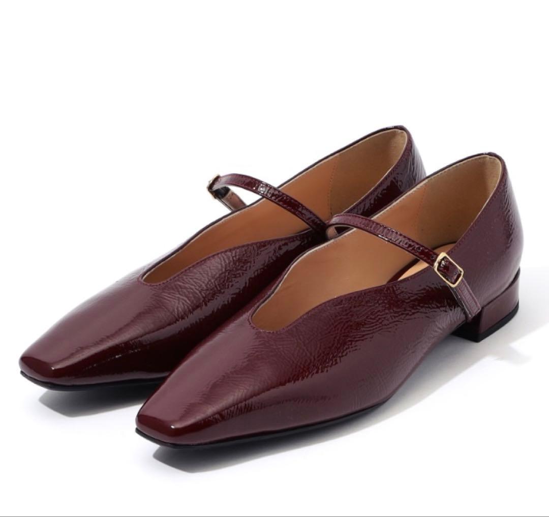 FABIO RUSCONI エナメルメリージェーン　フラットシューズ