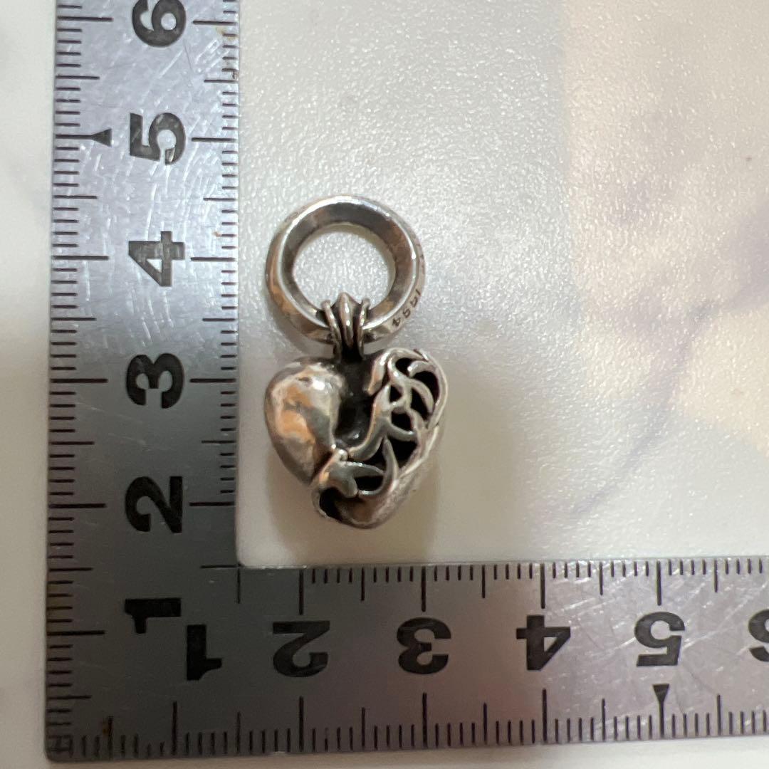 シルバー925 ハート型チャーム