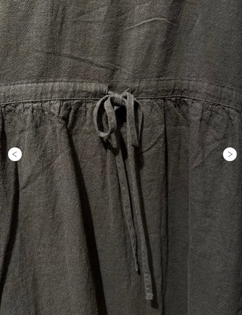 ミユキ様　Cross×Linenフリルワンピース サマンサモスモスM チャコール