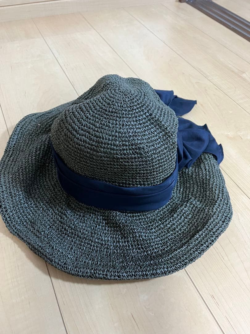カシラ　CA4LA リボンチュール麦わら帽子