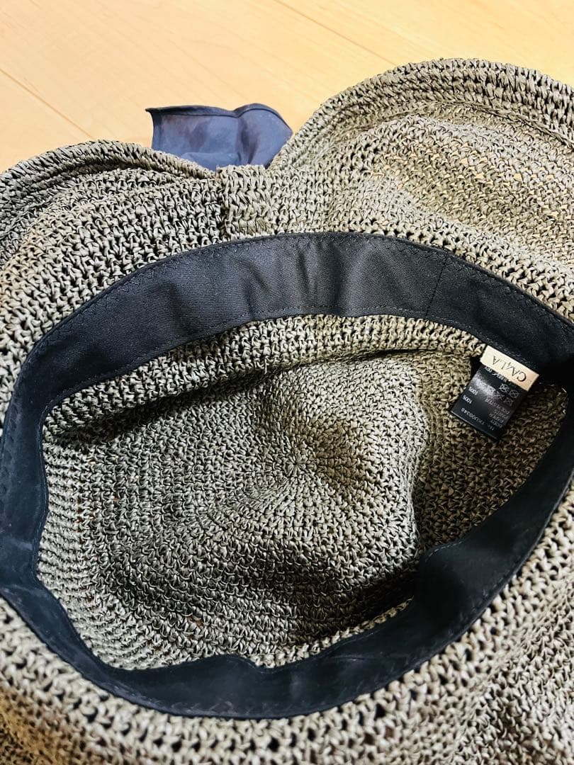 カシラ　CA4LA リボンチュール麦わら帽子