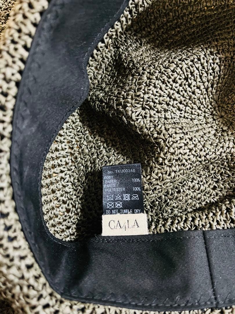 カシラ　CA4LA リボンチュール麦わら帽子