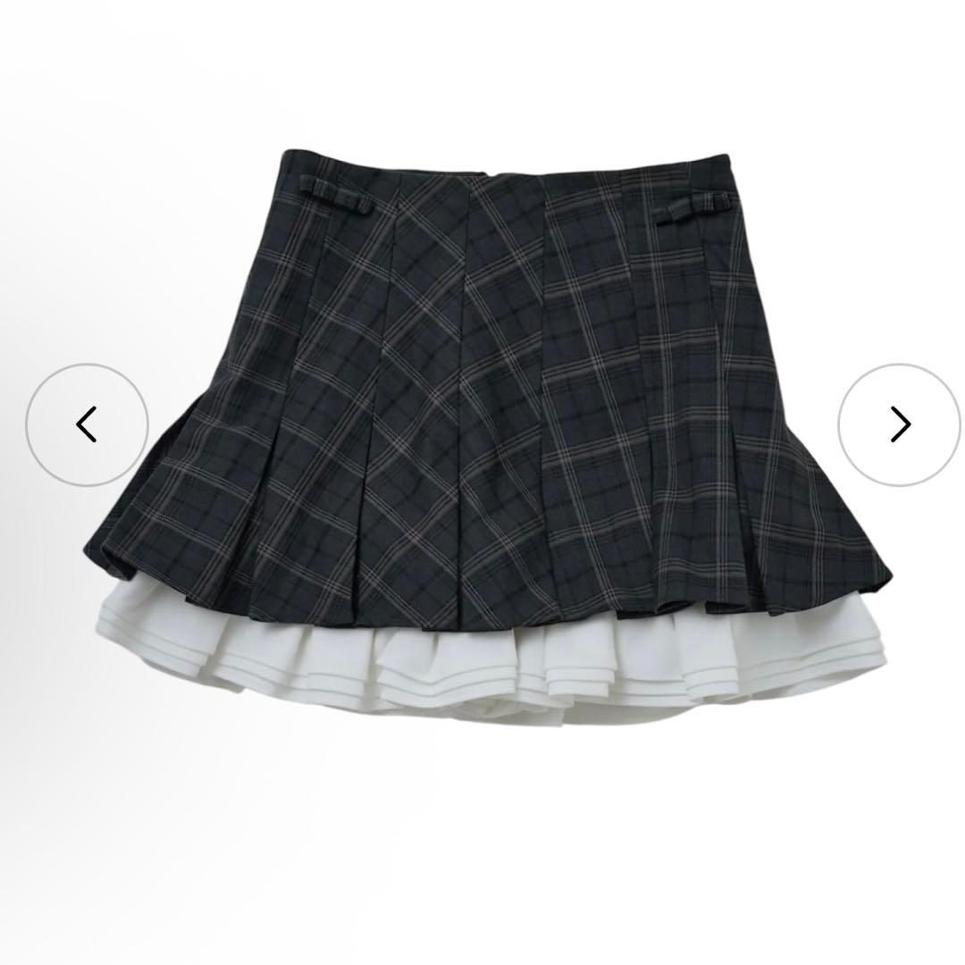 スカート Treaturself Ribbon pleats frillminiskirt