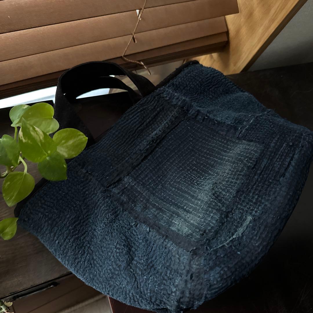 ⚠️J J 総刺し子2wayバッグ/藍染／襤褸