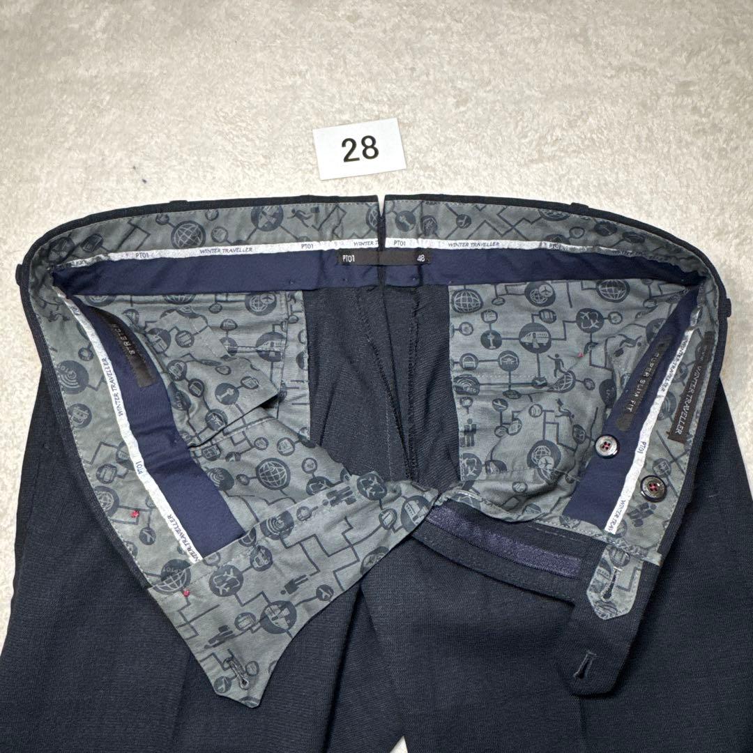28 春秋　美品　PT01 ピーティーゼロウーノ　ネイビー　48 L