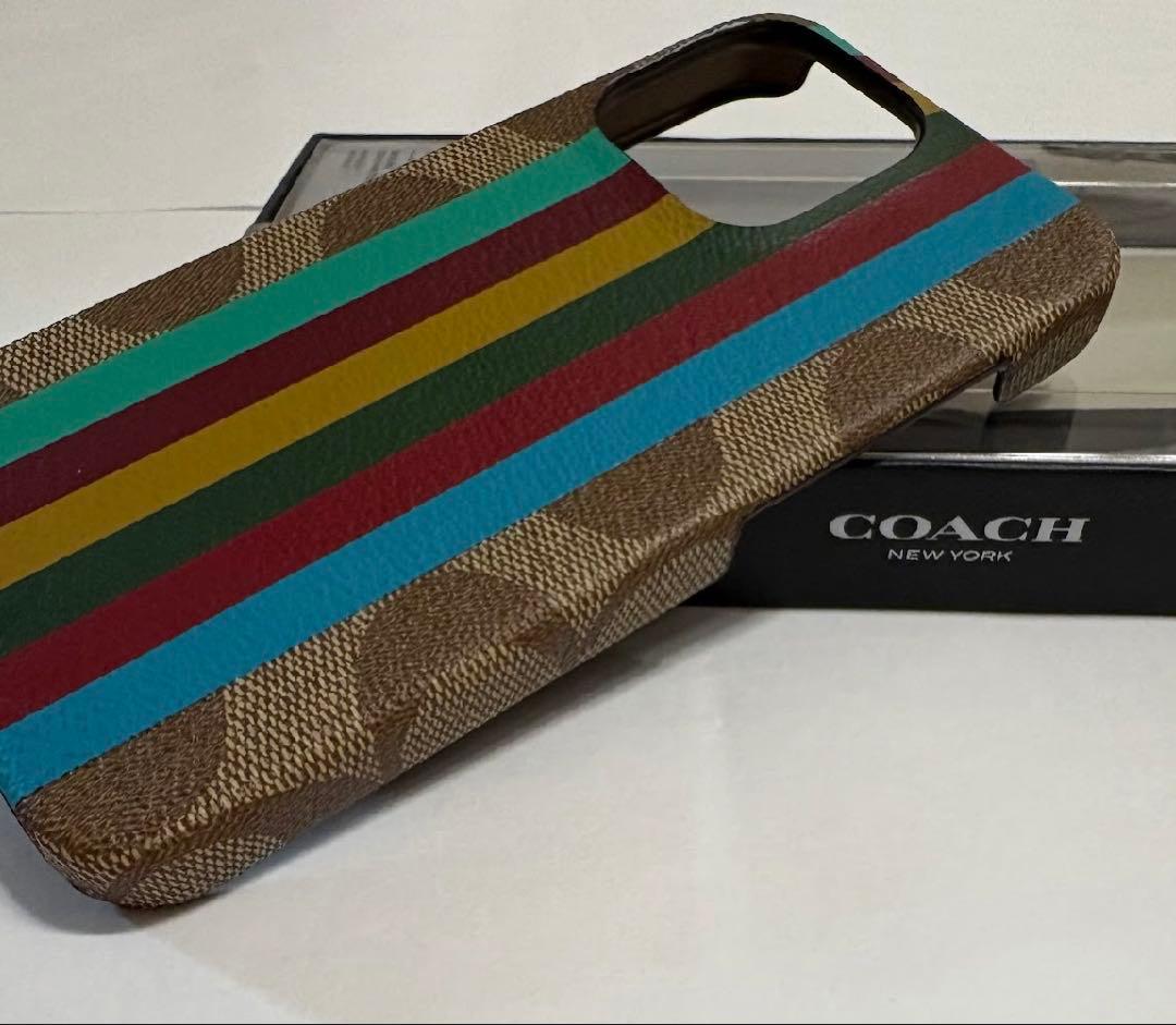 COACH コーチ iPhone13pro 対応ケース ハードケース ブラウン