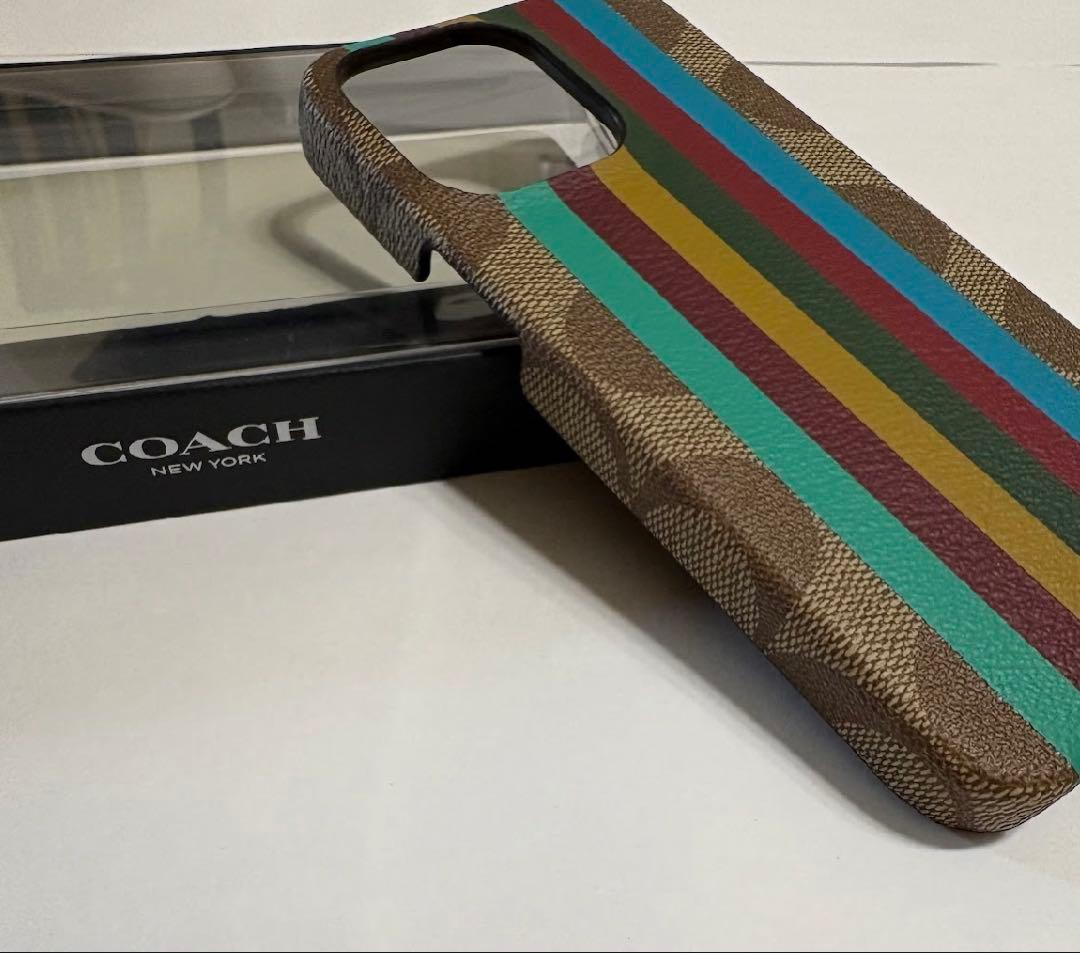 COACH コーチ iPhone13pro 対応ケース ハードケース ブラウン