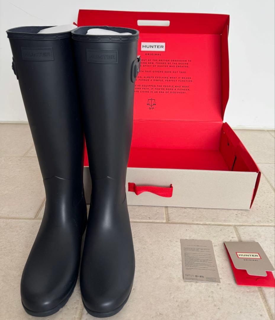 HUNTER ネイビーレインブーツ　ネイビー　24㎝