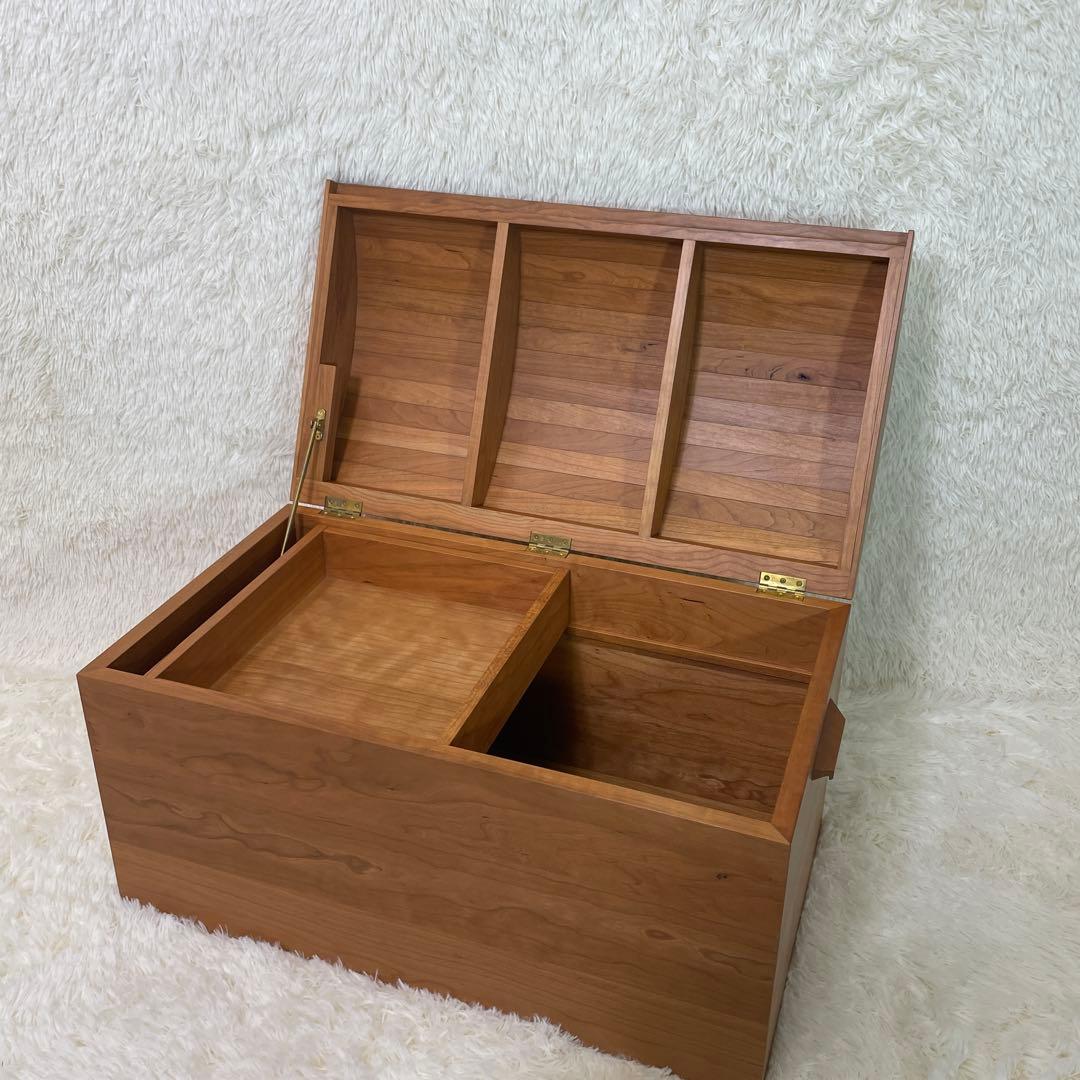 木製宝箱　木箱　おもちゃ箱　コンテナ　アンティーク