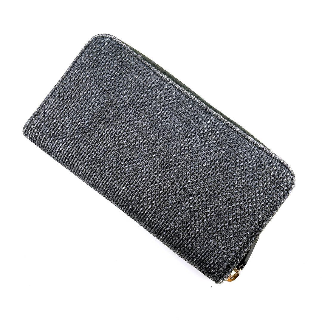 シャネル 長財布 ツイード ドーヴィル ラウンドファスナー レディース ブラック