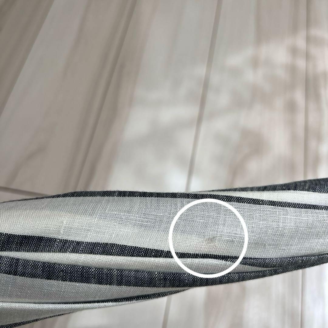 SUR MER 日傘　リネンリゾートストライプ　ブラック　長傘