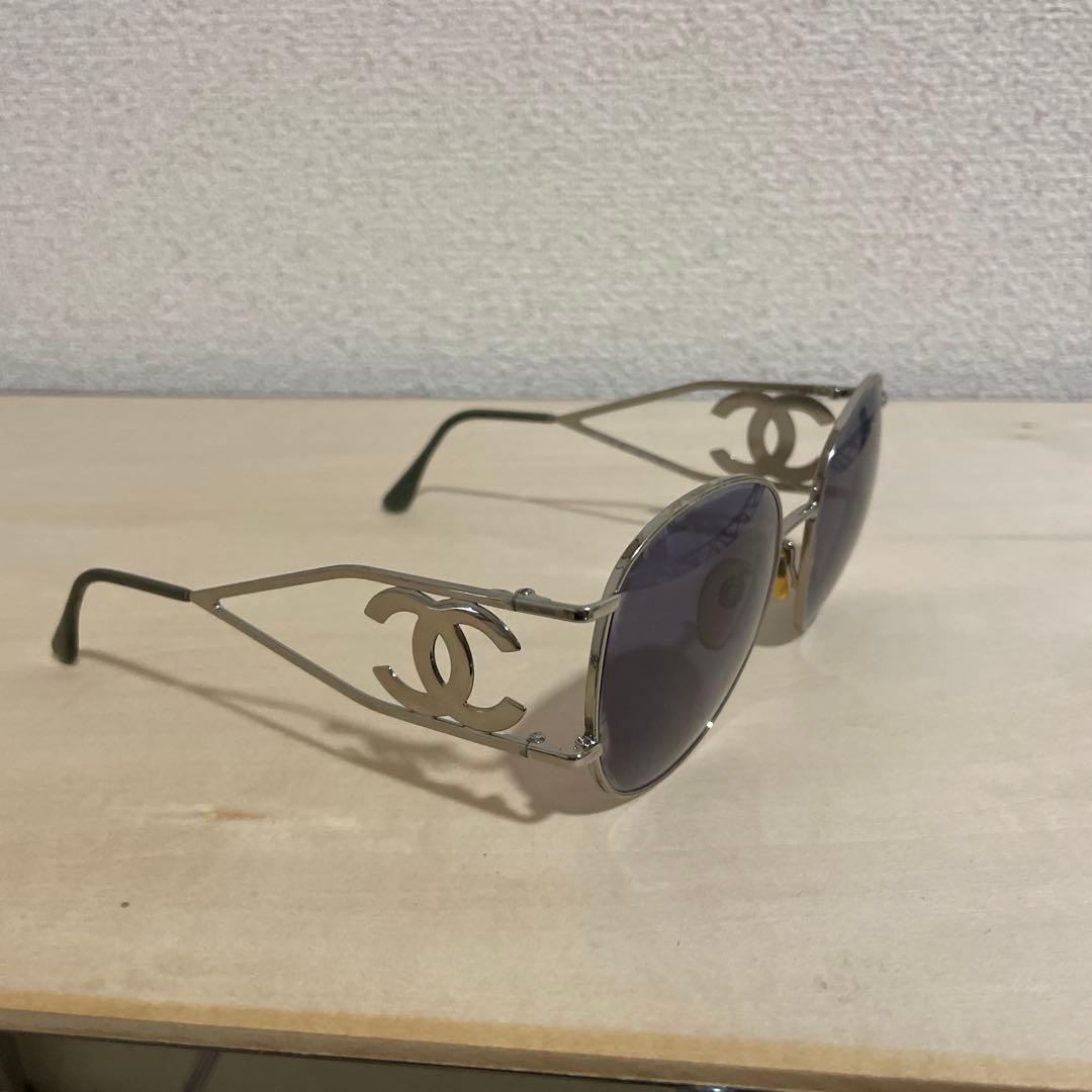 【希少】CHANEL グレー サングラス ケース付き