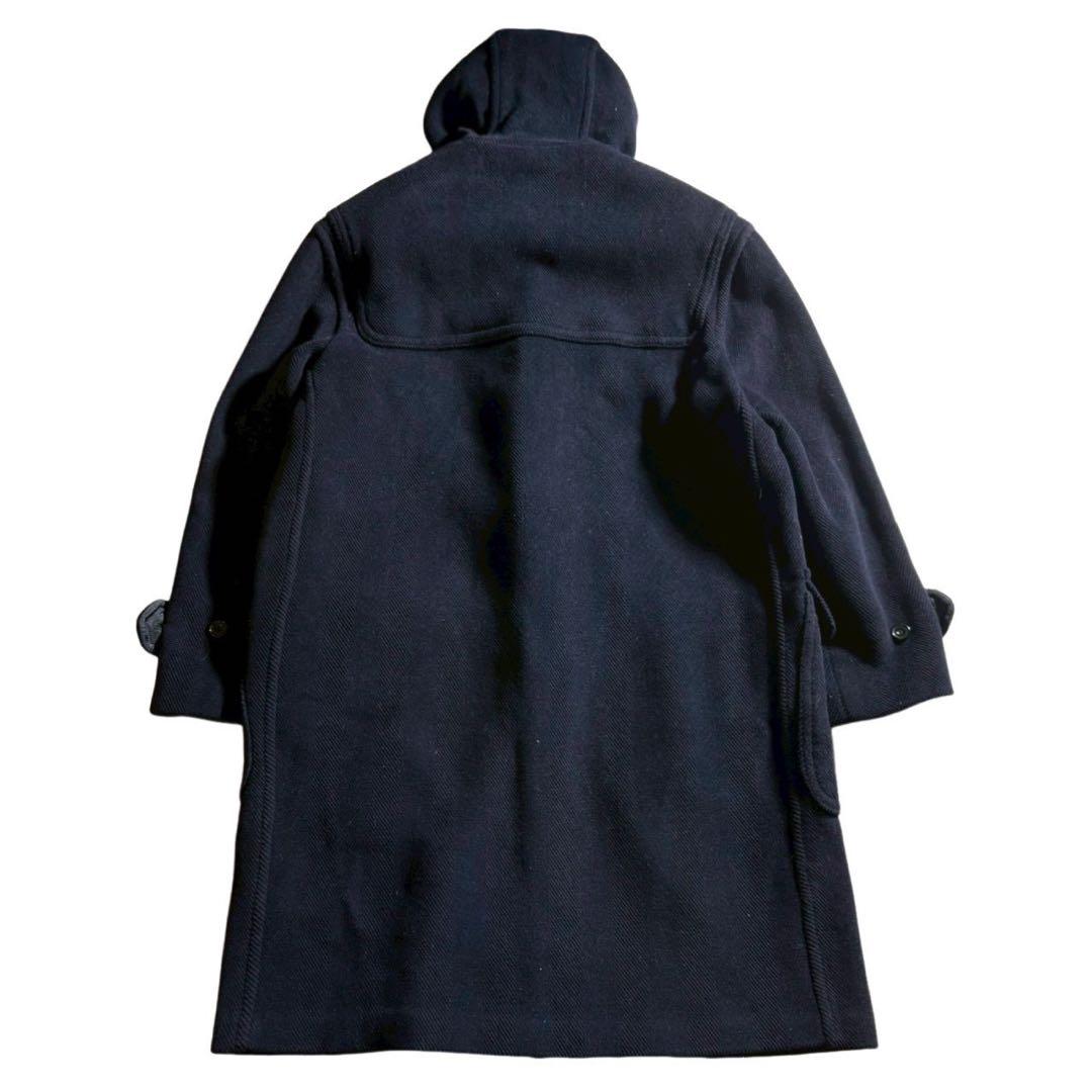 美品■ グローバーオール　ダブフルコート　ヘリンボーン　ネイビー　英国製　38