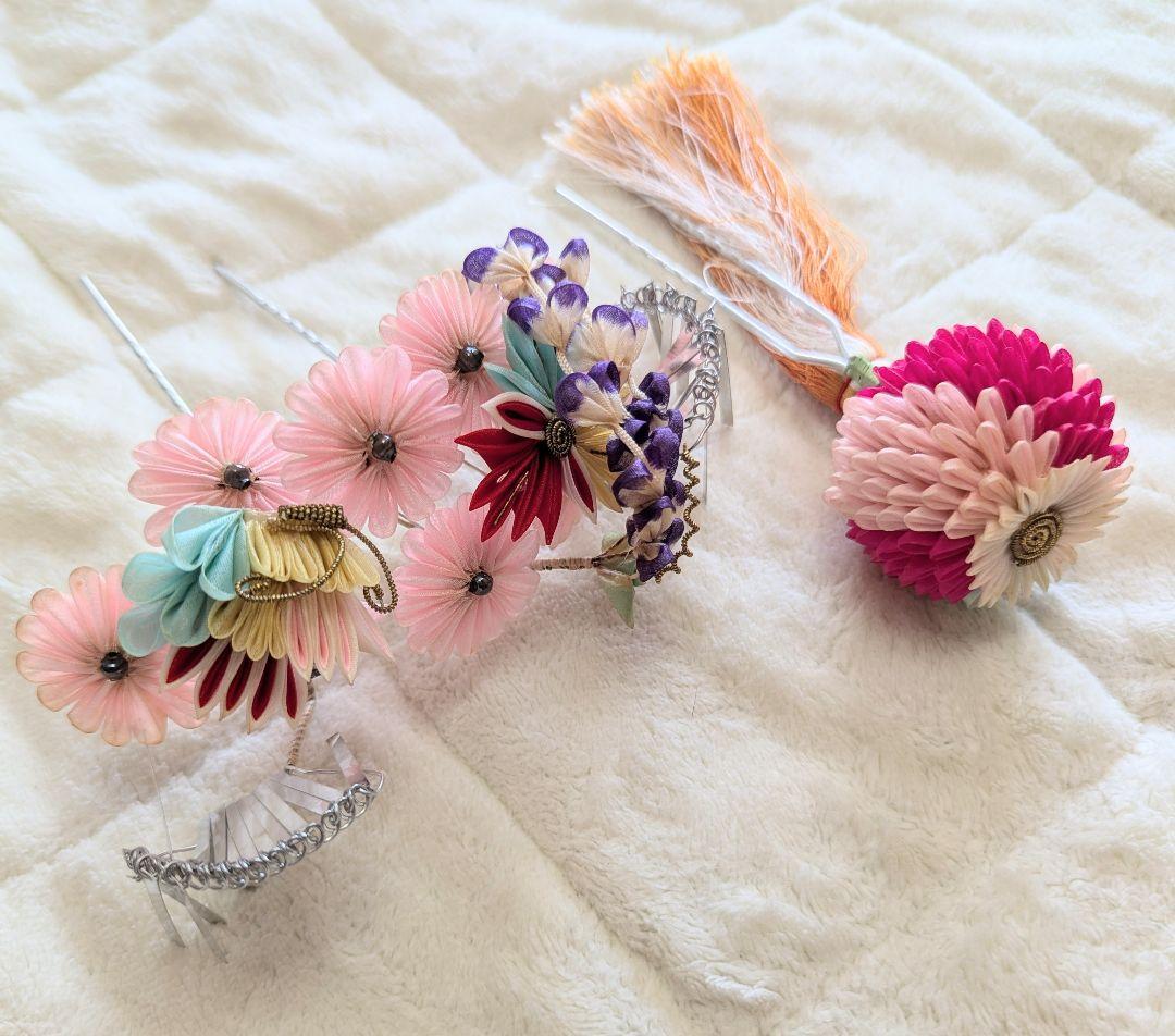 値下げ☆七五三着物セット、7歳用　造り帯　正絹