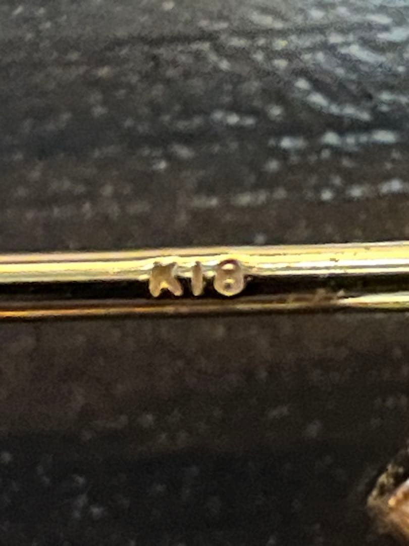 K18ゴールド フープピアス 片耳