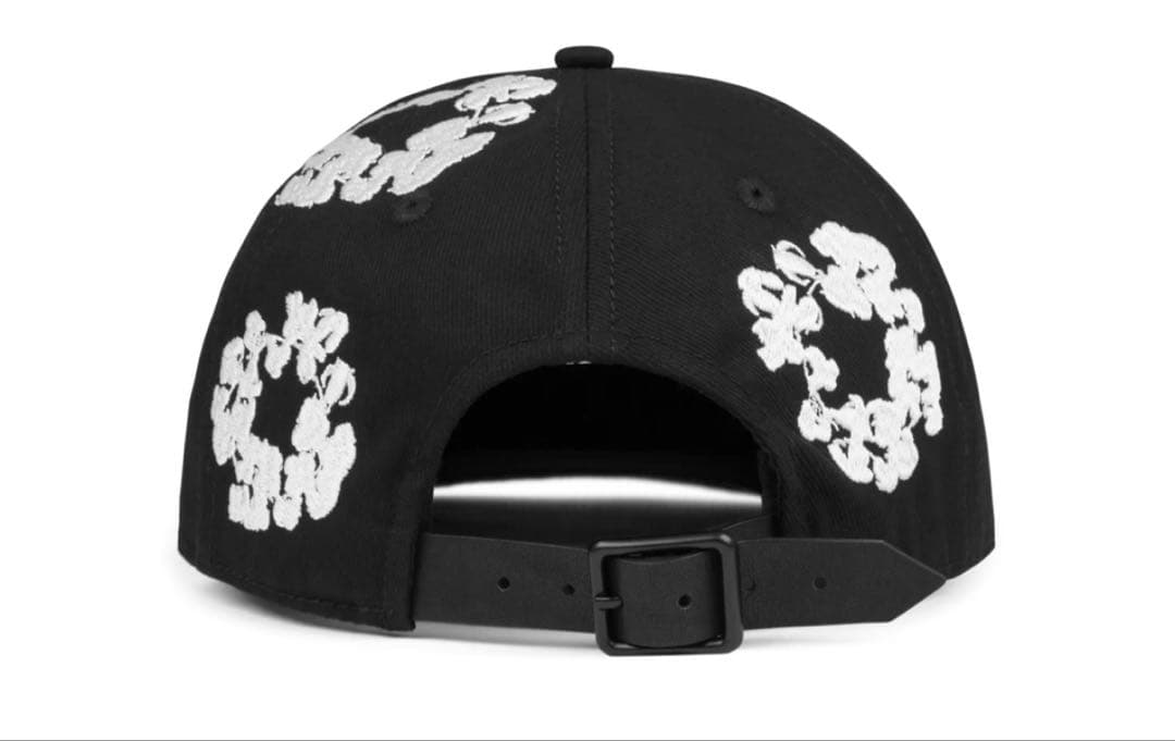 帽子 Denim Cotton Wreath Cap Black