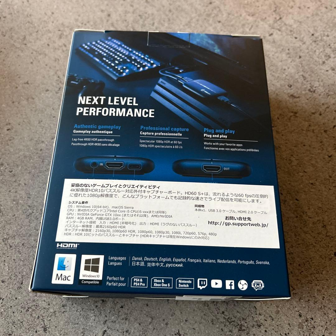 【箱付き】elgato HD 60 s+ キャプチャーボード
