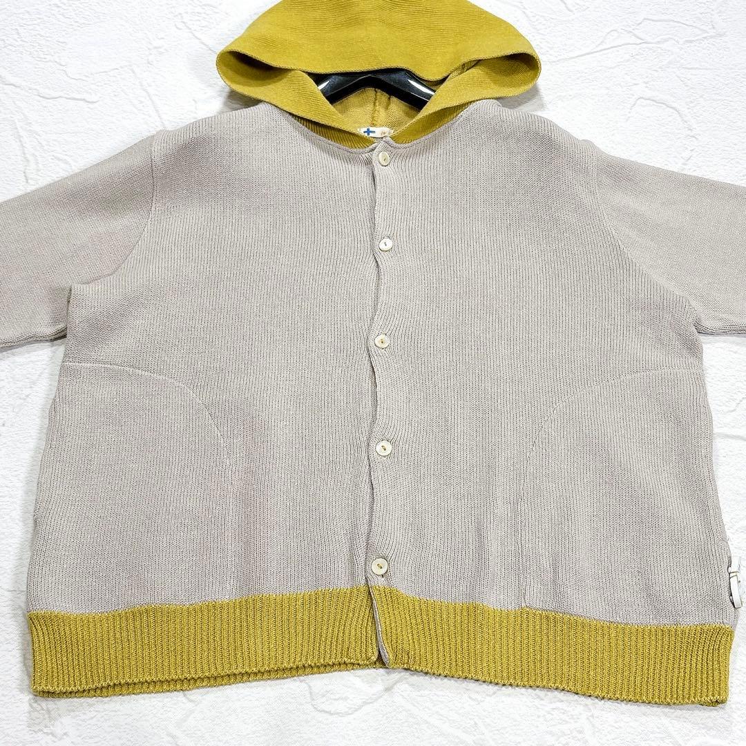 ✨美品✨vm　パラスパレス　綿麻　ニット　パーカー　配色　フード　洗える　近年