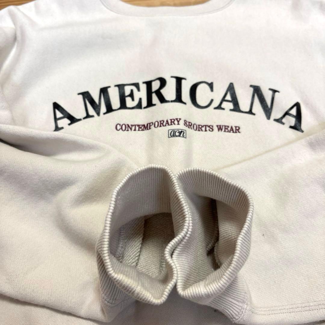 Americana アメリカーナ 別注カレッジ風口ゴ前後2WAYスウェット