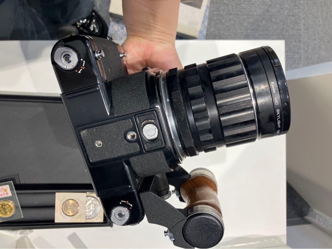 PENTAX67Ⅱ 中判フィルムカメラ 木製グリップ、部品付き