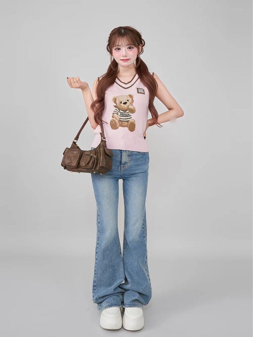 ダーリッチ DDレザーハンドルバッグ ブラウン【再販なしレア商品】