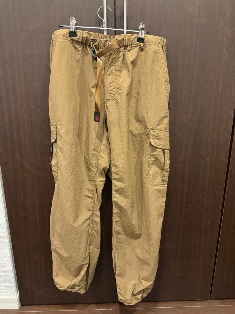 Gramicci ベージュ カーゴパンツ ウエストゴム
