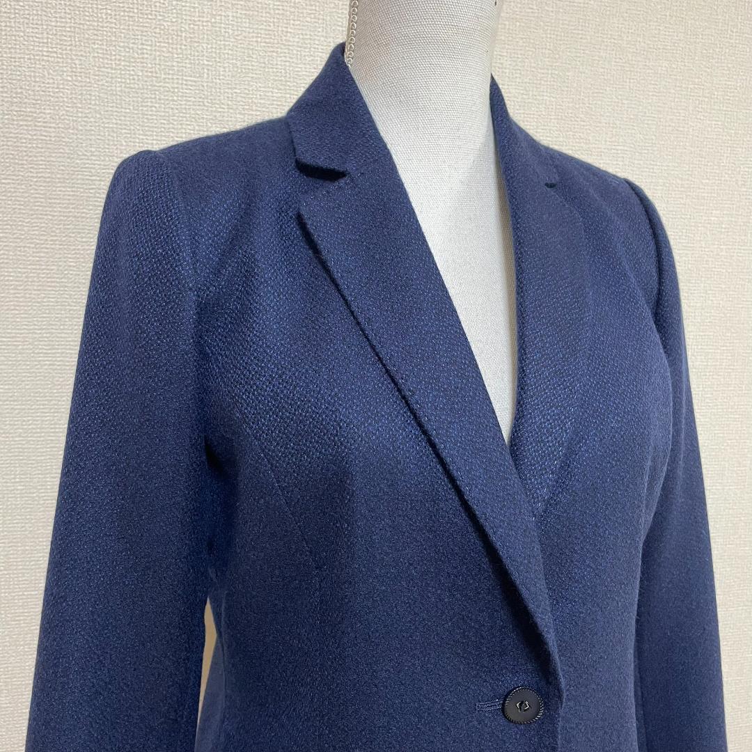 レリアン×ロロピアーナ ネイビー カシミア ビキューナ混ジャケット 9 日本製