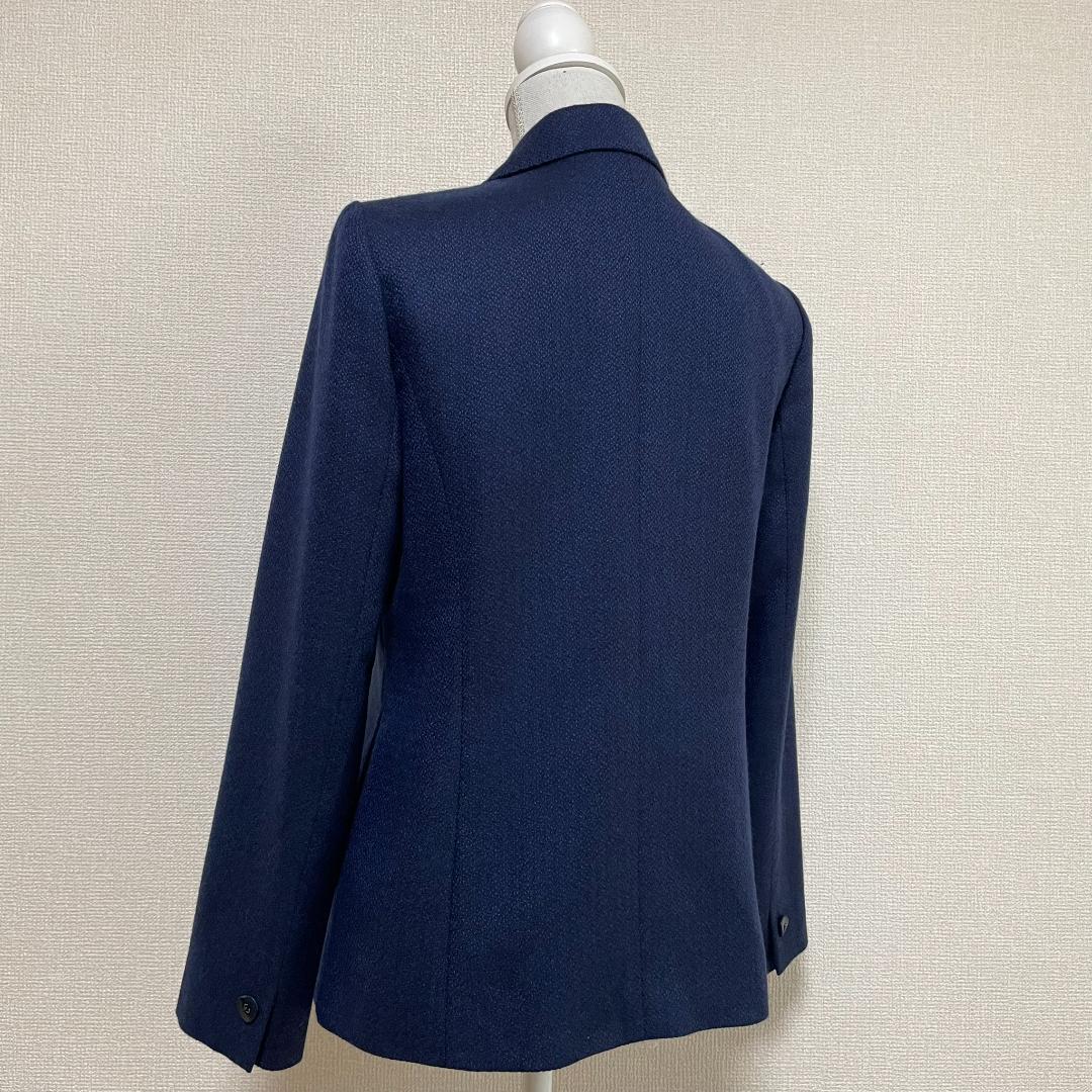 レリアン×ロロピアーナ ネイビー カシミア ビキューナ混ジャケット 9 日本製