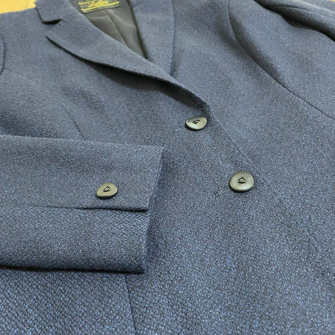 レリアン×ロロピアーナ ネイビー カシミア ビキューナ混ジャケット 9 日本製