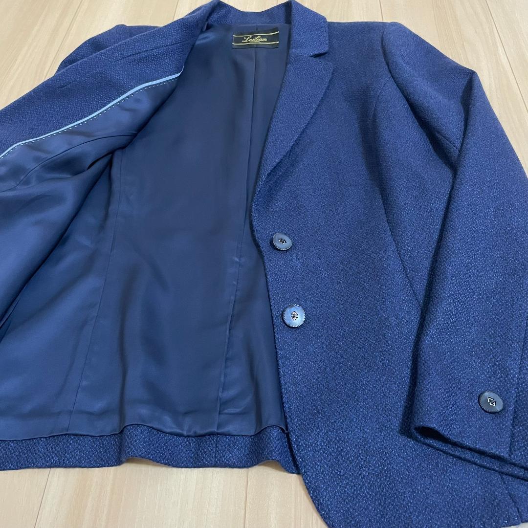 レリアン×ロロピアーナ ネイビー カシミア ビキューナ混ジャケット 9 日本製