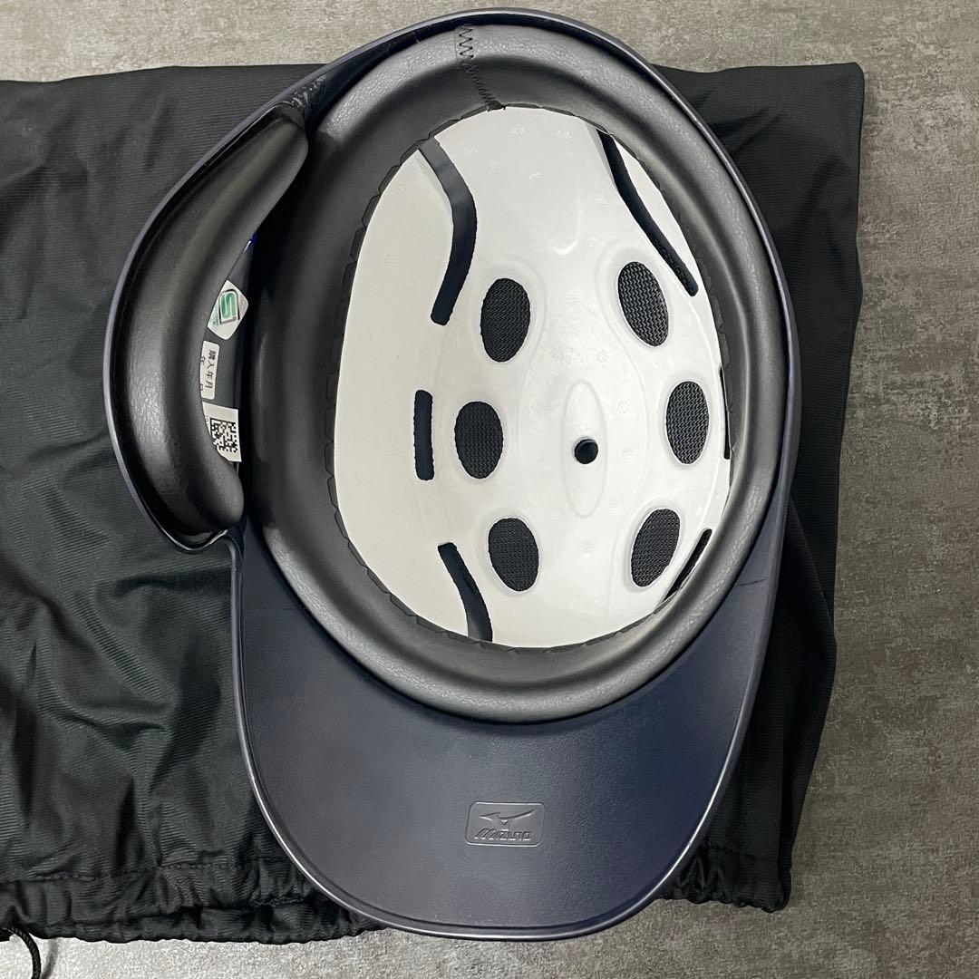 MIZUNO 野球ヘルメット つや消しネイビー 右打者用 軟式野球用