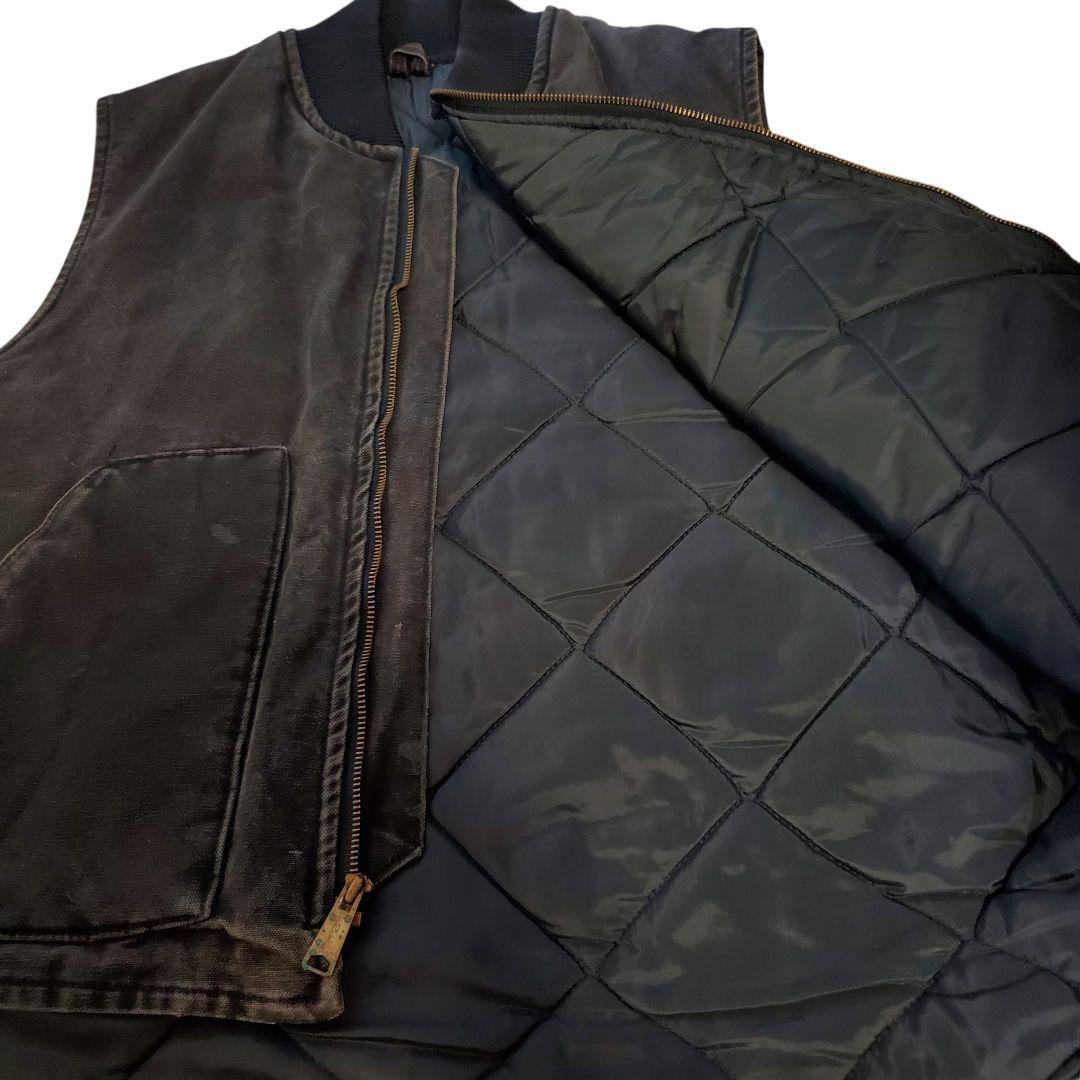 7*9様 Carhartt ダックベスト ブラック XL 腰ゴム