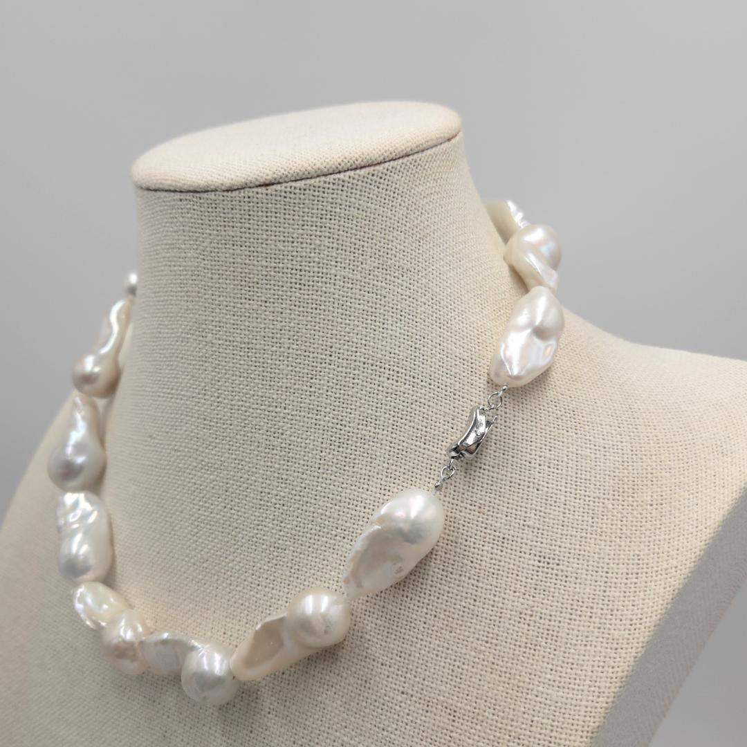 本真珠 バロックパール ネックレス 淡水パール バロック真珠 南洋真珠級